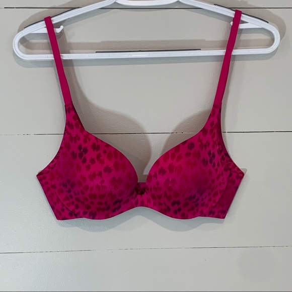 Victoria's Secret Fuschia Leopard Push Up Bra - Picture 1 of 3